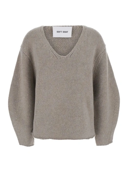Pulover Soft Goat gri din casmir