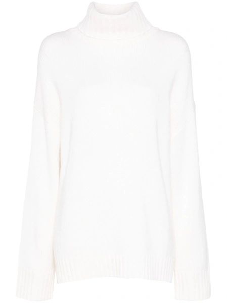 Pulover tricotat Allude alb