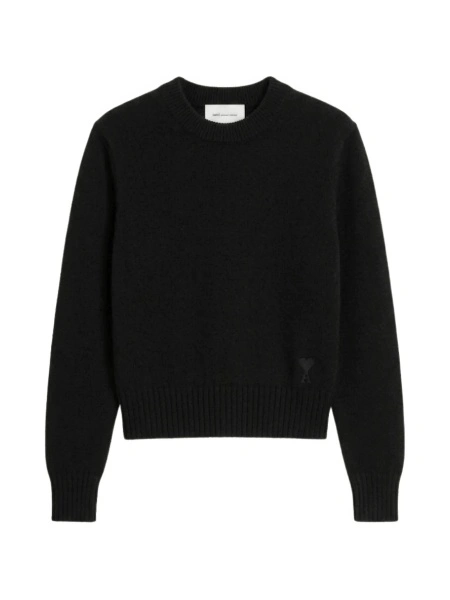 Pulover tricotat AMI Paris ami de coeur negru