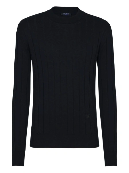 Pulover tricotat Balmain albastru