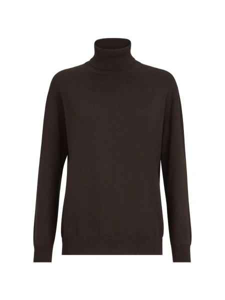 Pulover tricotat Brunello Cucinelli maro