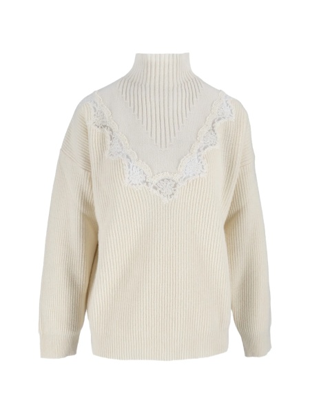 Pulover tricotat Ermanno Scervino alb