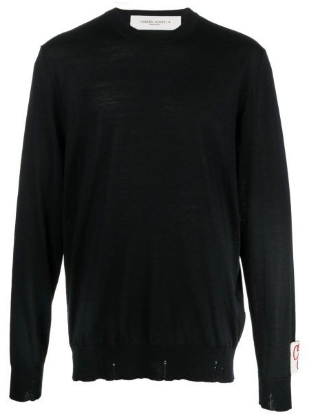 Pulover tricotat Golden Goose negru