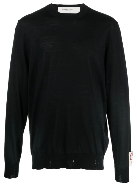 Pulover tricotat Golden Goose negru
