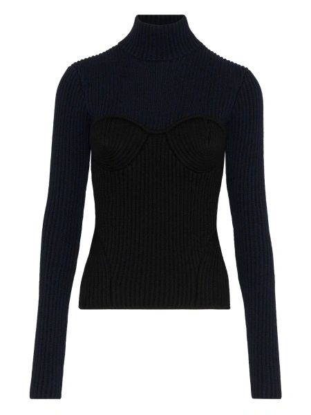 Pulover tricotat Jean Paul Gaultier negru
