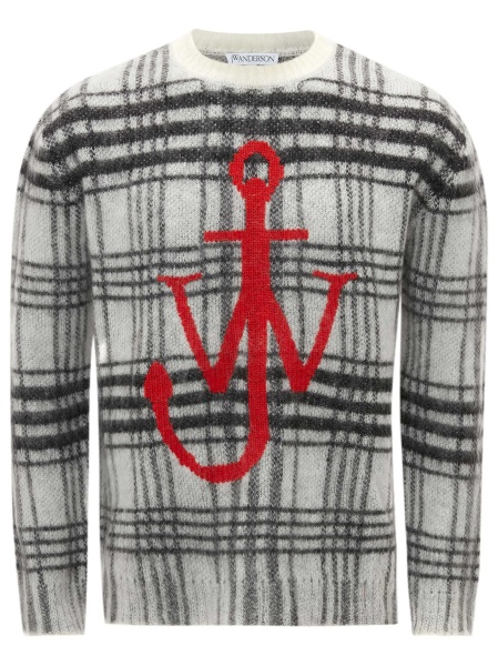 Pulover tricotat JW Anderson alb