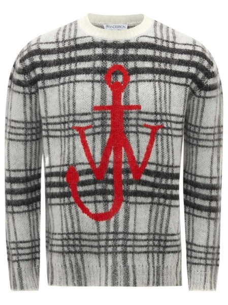 Pulover tricotat JW Anderson alb