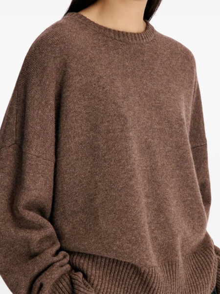 Pulover tricotat LOULOU DE SAISON maro din casmir