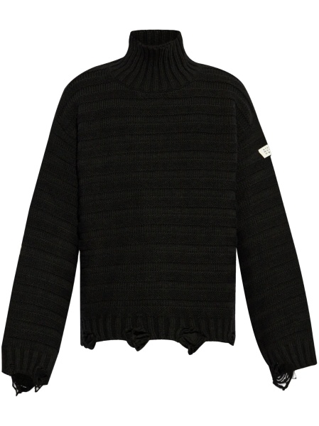Pulover tricotat MM6 Maison Margiela negru