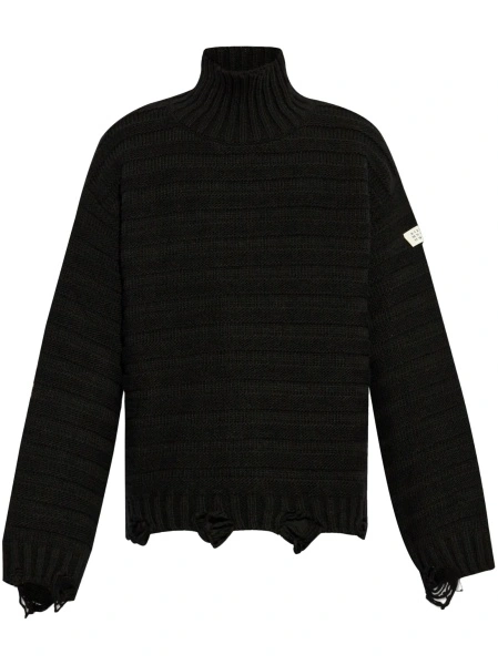 Pulover tricotat MM6 Maison Margiela negru