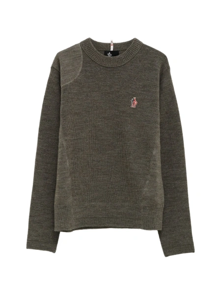 Pulover tricotat Moncler Grenoble verde