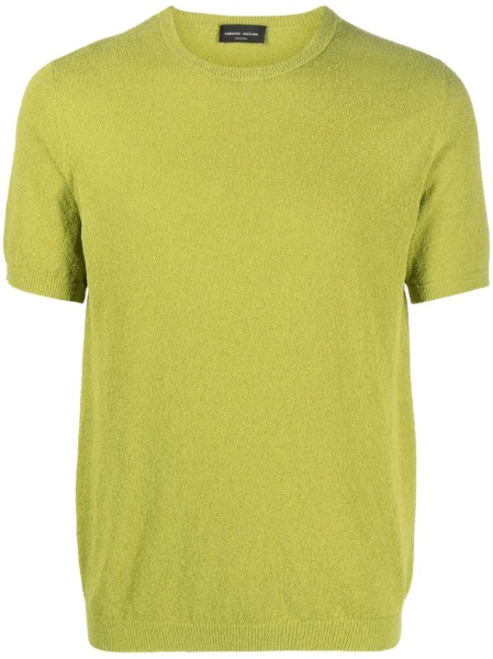 Pulover tricotat Roberto Collina verde