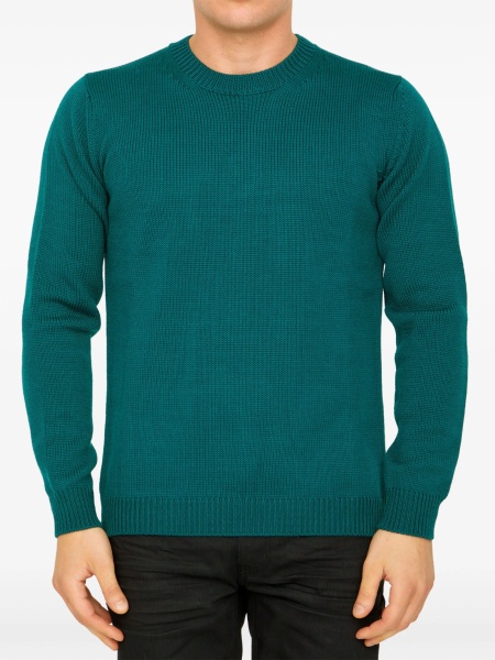Pulover tricotat Roberto Collina verde