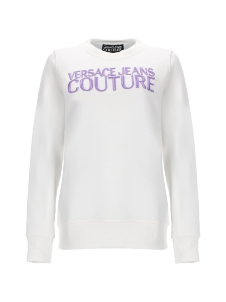 Pulover tricotat Versace Jeans Couture alb