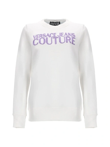 Pulover tricotat Versace Jeans Couture alb