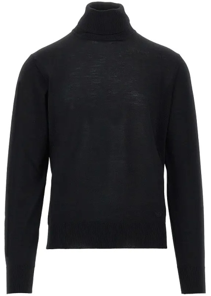 Pulover Virgin wool turtleneck with Eagle embroidery