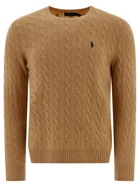 Pulover Wool and cashmere crewneck sweater with logo