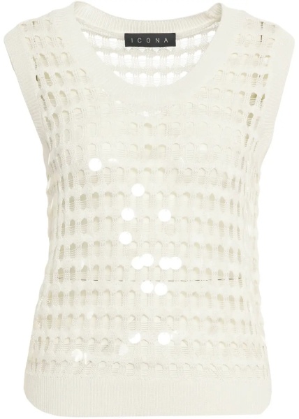 Pulovere Crochet top with sequins