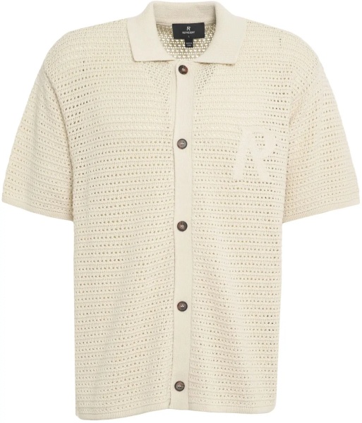 Pulovere Openwork knit shirt with logo detail