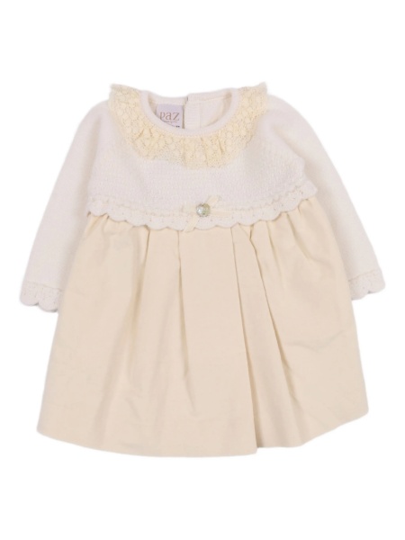 Rochie casual Paz Rodriguez alba din lana si bumbac
