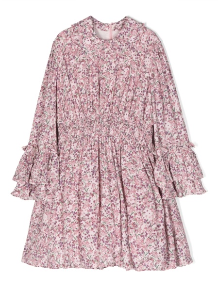Rochie casual SIMONETTA roz din vascoza si poliamida