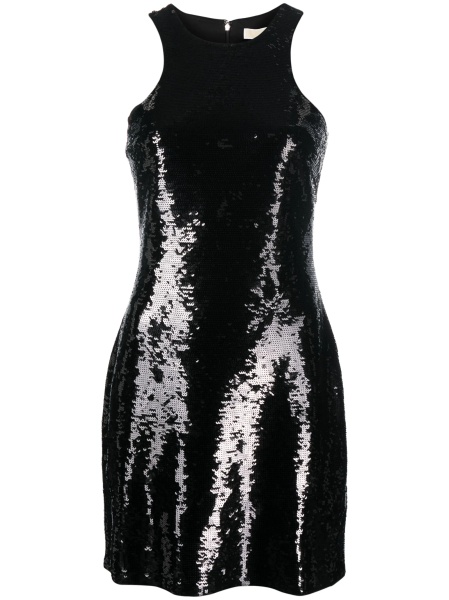 Rochie de ocazie Michael Kors neagra din poliester reciclat
