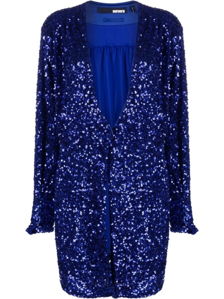 Rochie de ocazie ROTATE Birger Christensen albastra din spandex/elastan si poliester reciclat