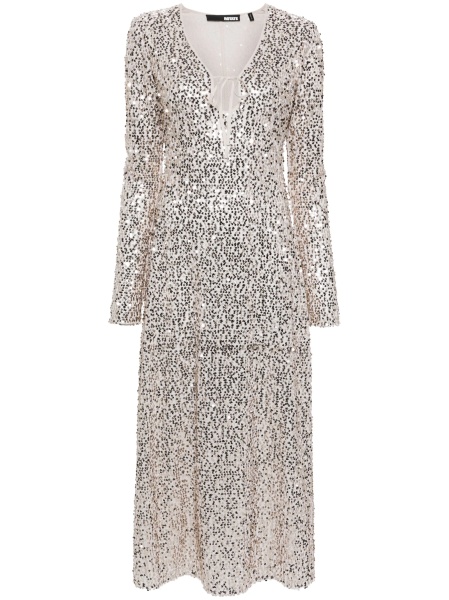 Rochie de ocazie ROTATE Birger Christensen neutra din poliester reciclat