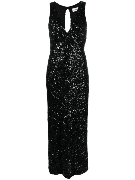 Rochie de seara P.A.R.O.S.H. neagra din elastan si polyester