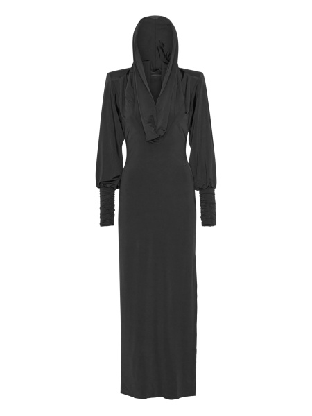 Rochie de seara ROTATE Birger Christensen neagra din elastan si vascoza