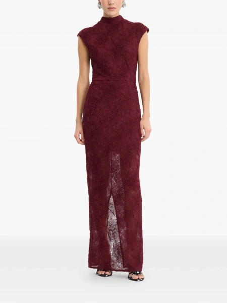 Rochie de seara ROTATE Birger Christensen rosie din elastan si poliester reciclat
