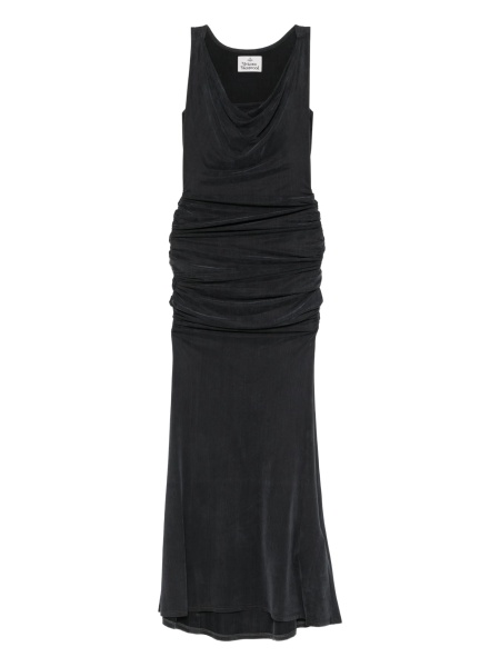 Rochie de seara Vivienne Westwood gri din elastan si cupru