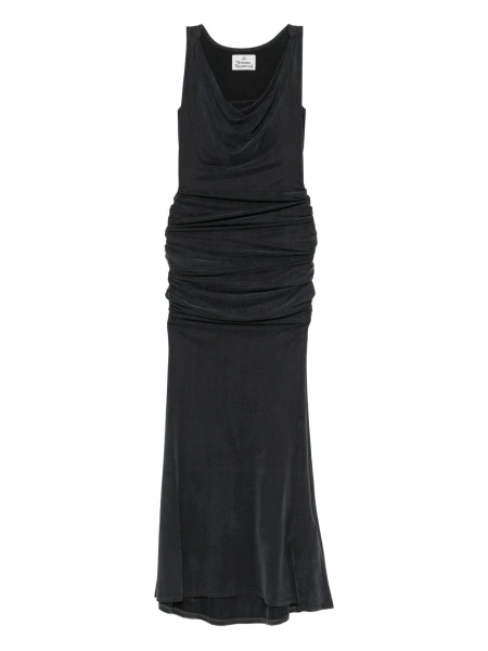 Rochie de seara Vivienne Westwood gri din elastan si cupru