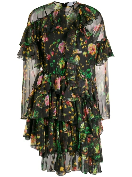 Rochie de zi MSGM neagra din polyester