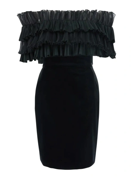 Rochie Elisabetta Franchi neagra din catifea