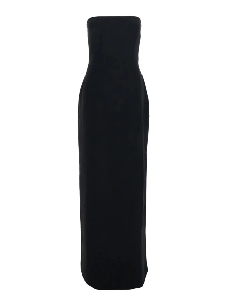 Rochie lunga SOLACE LONDON neagra din twill 'Anderson'