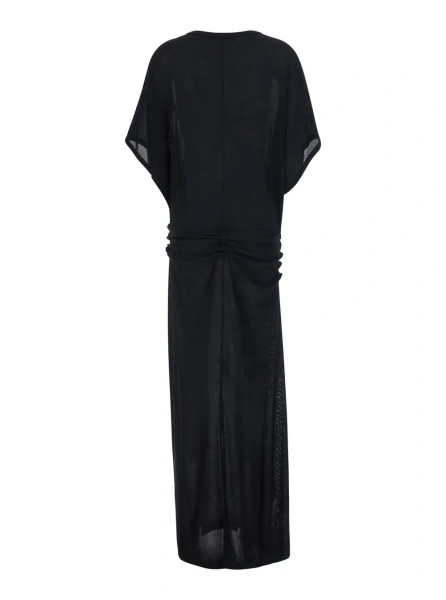 Rochie lunga THE ROW neagra din vascoza