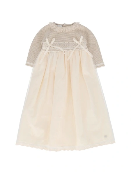 Rochie tricotata Paz Rodriguez neutra din bumbac si casmir