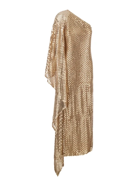 Rochii brown Long dress with all-over sequins in fabric for women