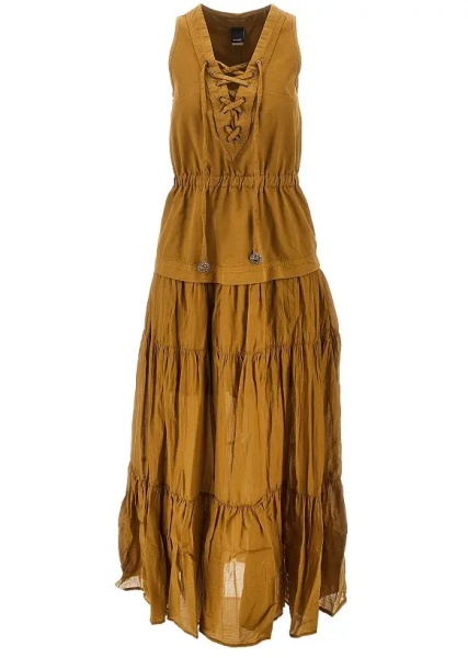 Rochii Cotton flounced maxi dress