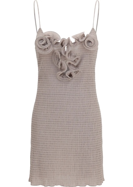 Rochii Crêpe mini Dress with floral appliqués