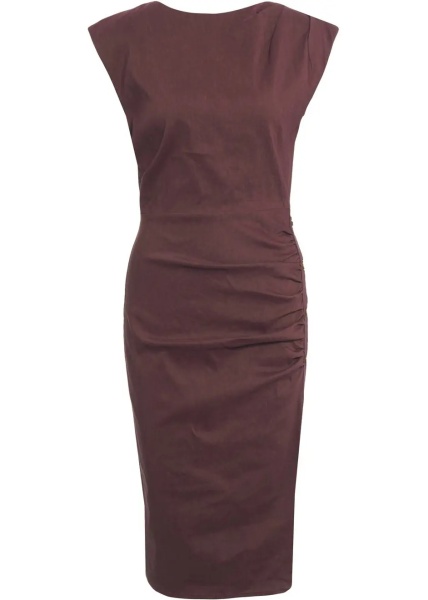 Rochii Linen blend midi dress 'Alissa'