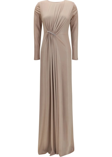 Rochii Long chiffon Dress with crystal detail