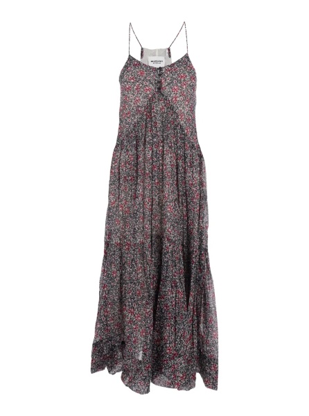 Rochii Long Dress 'Sabba' with Straps and All-Over Multicolor Cotton Motif for Women