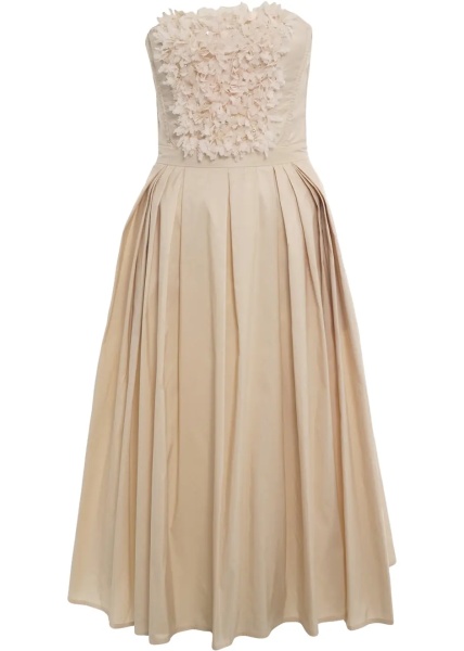 Rochii Midi dress with floral appliqués