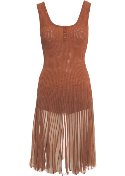 Rochii Openwork knit midi dress