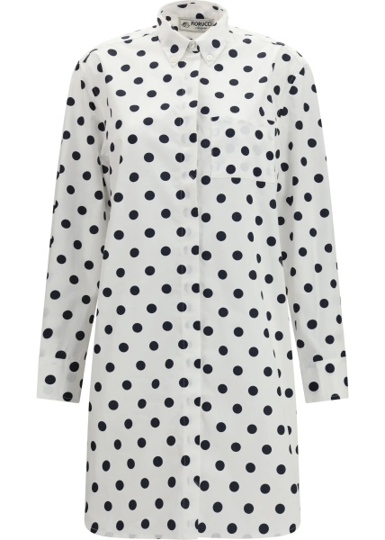 Rochii Polka-dot midi shirt Dress