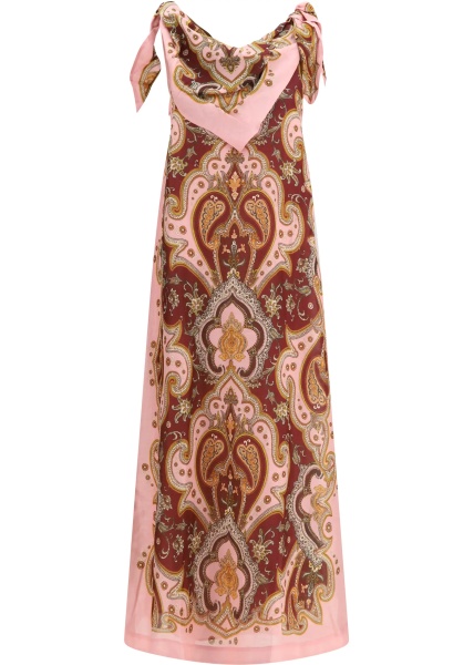 Rochii Porter linen-blend Dress with bandana detail