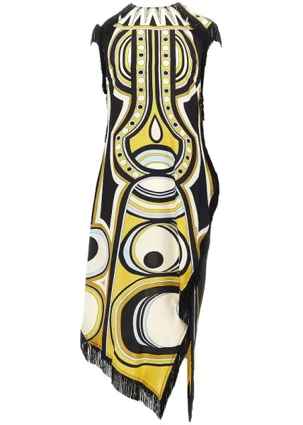 Rochii Printed silk 'Scarf' midi dress