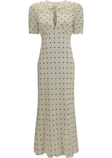Rochii Silk polka-dot midi Dress